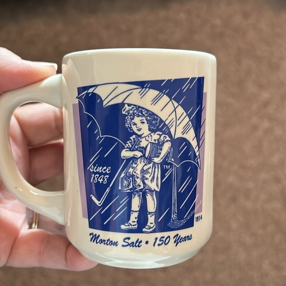 Morton Salt Girl Commemorative Coffee Mug